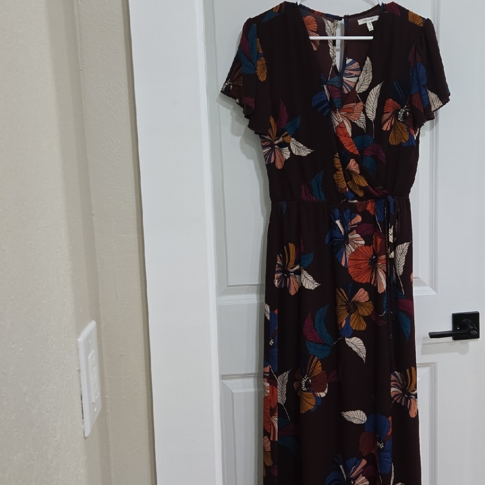 Maurices Dark Floral Midi Dress